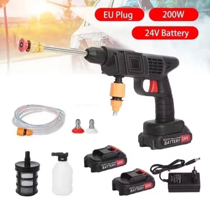 Pistolet pour lavage des voitures à haute pression sans fil (Avec 2 BATTERIES🔋)