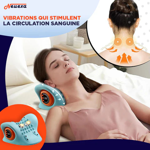🧘♀️ Neckstretch - Coussin de Massage Cervical Rechargeable 🔋