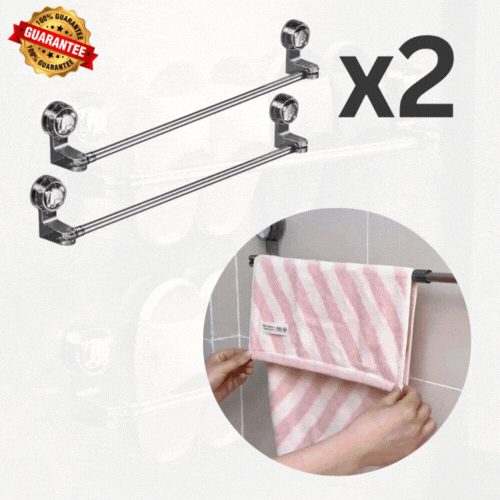 ✅ 2 Barres Murales Multifonctions – Sans Perçage, Solide & Pratique ! 🧼👕🧦