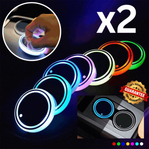 Lot de 2 Sous-verres LED pour Voiture 🌟