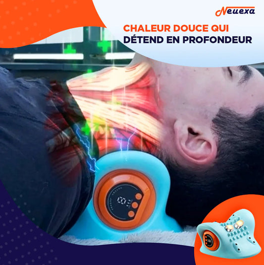 🧘‍♀️ Neckstretch - Coussin de Massage Cervical Rechargeable 🔋