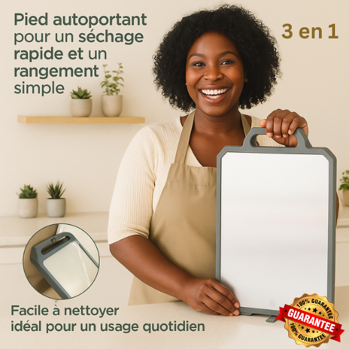 Planche à Découper 3-en-1 Hygiénique & Ingénieuse 🔪