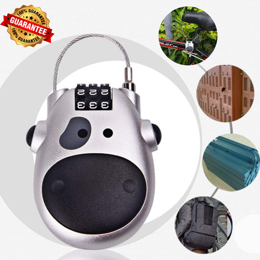 🛡️ Cadenas Antivol Rétractable à Code – Sécurité Maximale pour Vos Affaires