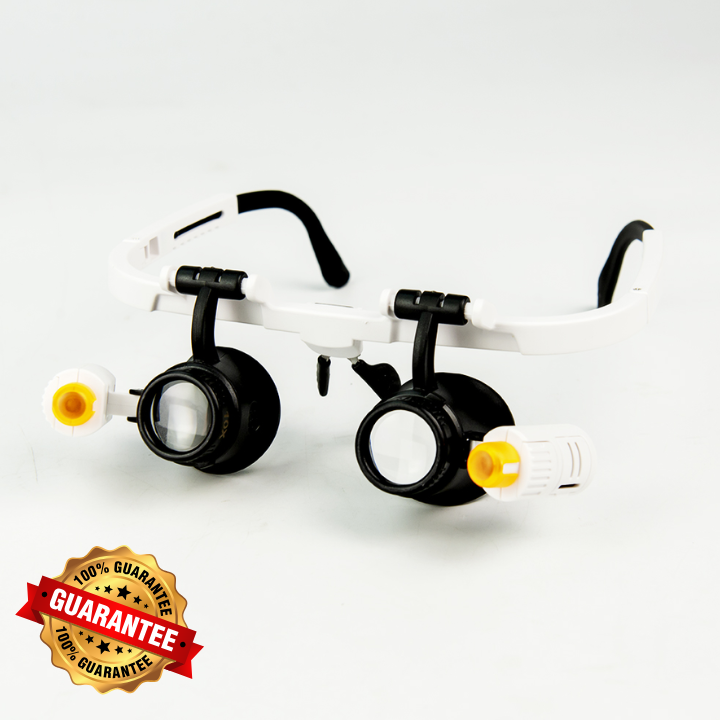 🕶️ Lunettes-Loupe Professionnelles avec LED – 6X, 10X, 25X 🔎
