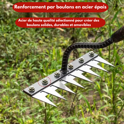 🌱 Râteau à Ongles en Acier – L’Outil Indispensable pour Votre Jardin !