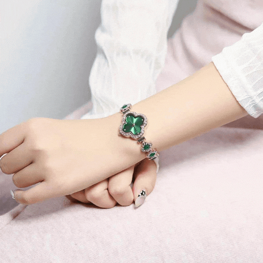 Montre Chic & Intemporelle ✨🍀Émeraude Royale