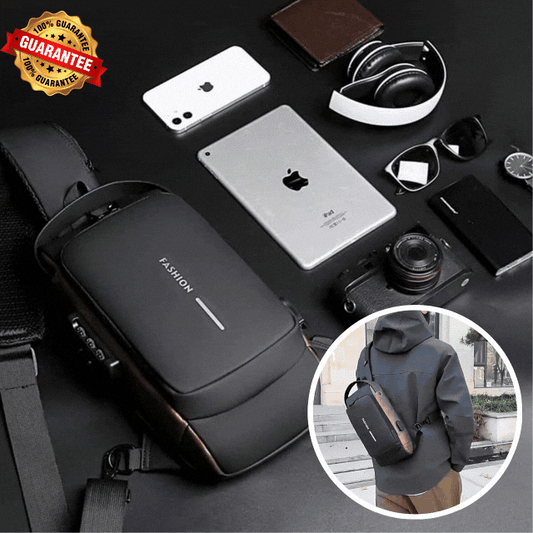 Sac USB à Bandoulière Antivol Intelligent 🔋🔒 (Unisexe)