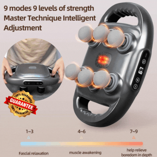 💪 Appareil de Massage Musculaire Intense à 6 Têtes | 9 Vitesses ⚡️