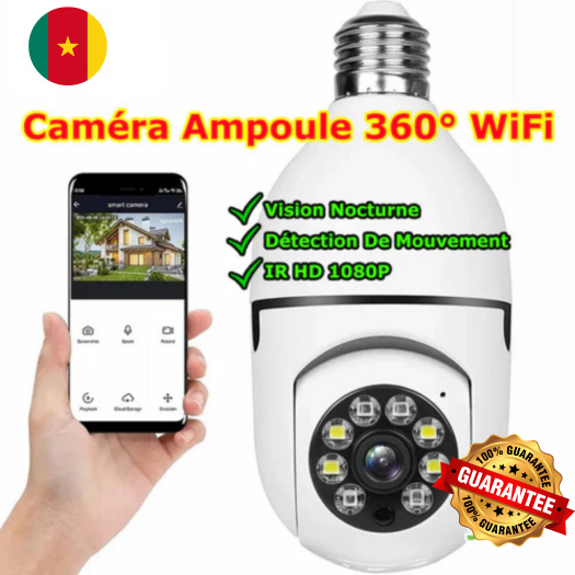 VigilCam Caméra de Surveillance Ampoule 360° 🔍