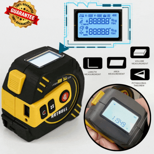 🚀 MultiMètre Laser 40m + Ruban 5m + Niveau ✨
