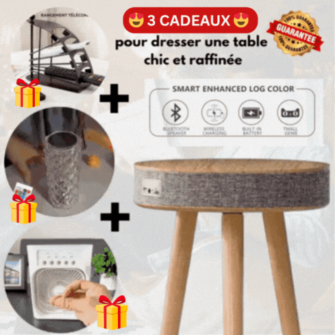 Table Intelligente Multifonction 🔋🔊 +🎁 Lampe Crystal +🎁 Mini Climatiseur 🧊😍 +🎁 Porte-télécommandes